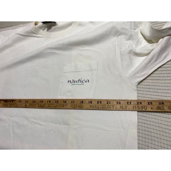 Vintage 90s Nautica Made in USA sailing shirt Size Large Bermuda - Picture 5 of 9